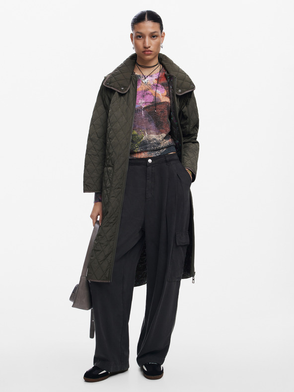 Desigual Dámský oboustranný prošívaný kabát Desigual Odense