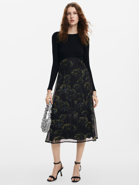 Desigual Dámské květované šaty Desigual Dark Pensee Lacroix