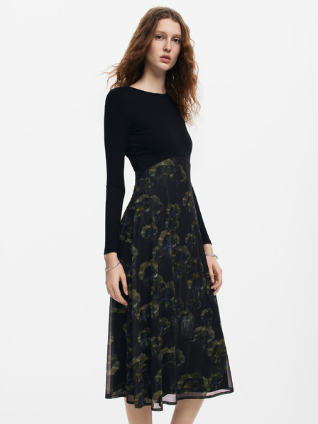 Desigual Dámské květované šaty Desigual Dark Pensee Lacroix