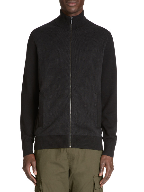 Celio Černá pánská kardigan na zip Celio Jebille