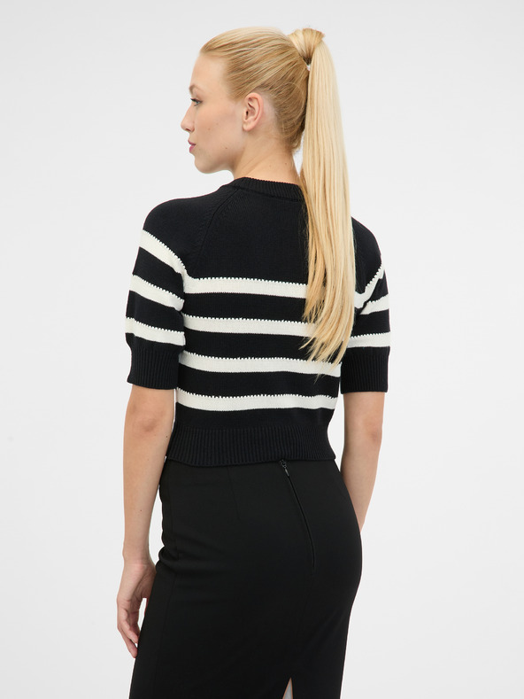 Orsay Černý dámský svetr s krátkým rukávem ORSAY