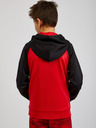 Sam 73 Černo-červená unisex dětská mikina s kapucí SAM73 Draco