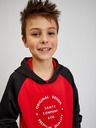 Sam 73 Černo-červená unisex dětská mikina s kapucí SAM73 Draco