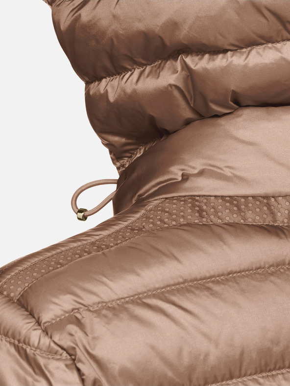 Geox Tmavě hnědá dámská prošívaná bunda Geox Jaysen