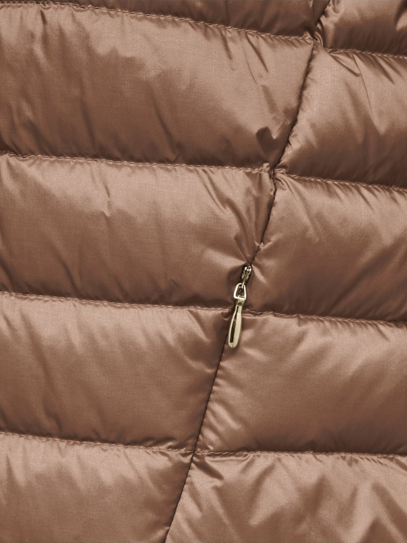 Geox Tmavě hnědá dámská prošívaná bunda Geox Jaysen