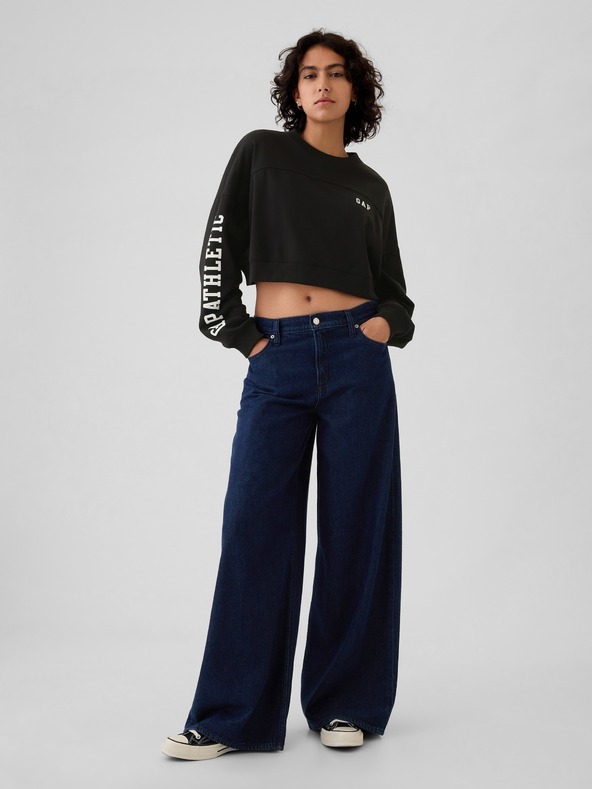 GAP Crop mikina s logem Gap