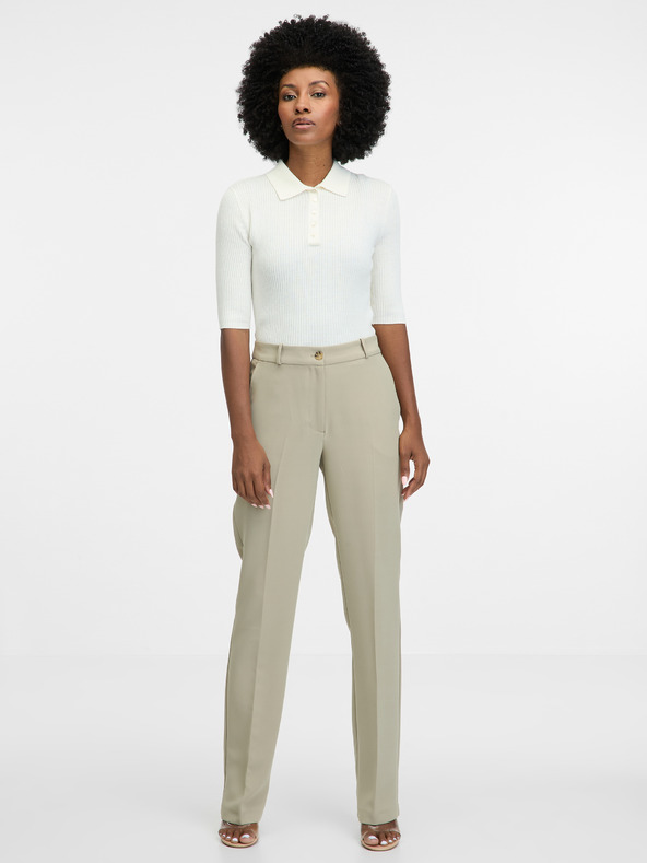 Orsay Krémové dámské tričko s krátkým rukávem ORSAY