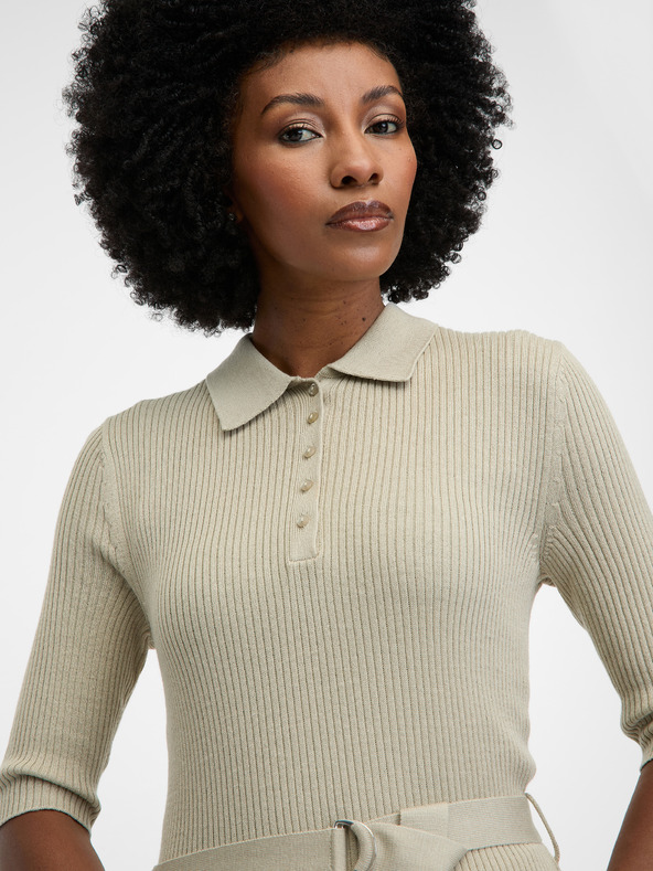 Orsay Šedé dámské midi šaty ORSAY