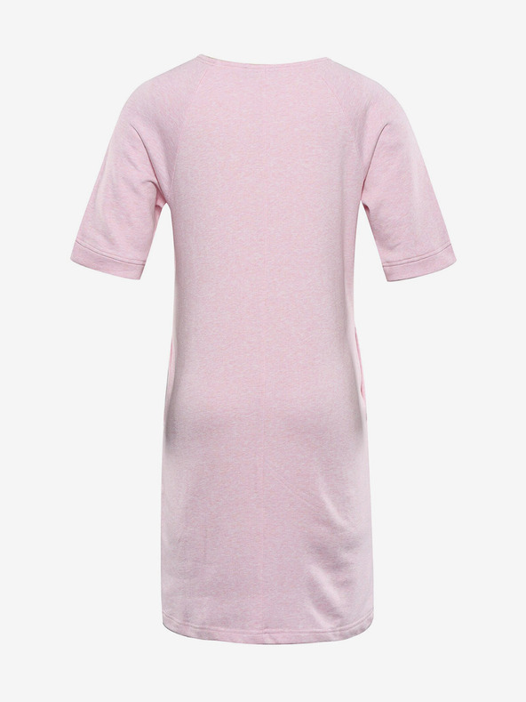 ALPINE PRO Růžové dámské bavlněné šaty Alpine Pro MOLEDA