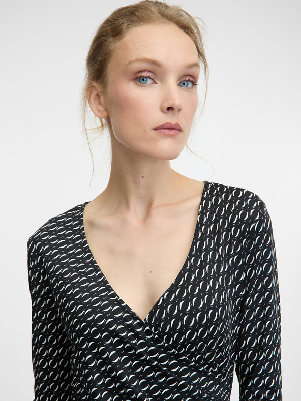 Orsay Černé dámské šaty ke kolenům ORSAY