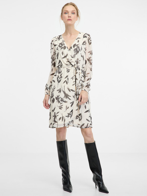 Orsay Šedé dámské šaty ke kolenům ORSAY