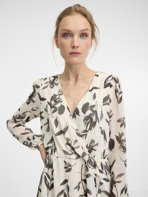 Orsay Šedé dámské šaty ke kolenům ORSAY