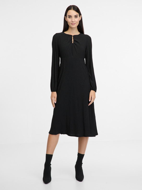 Orsay Černé dámské midi šaty ORSAY