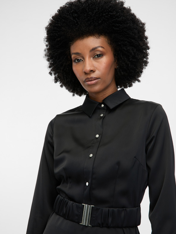 Orsay Černé dámské šaty ke kolenům ORSAY