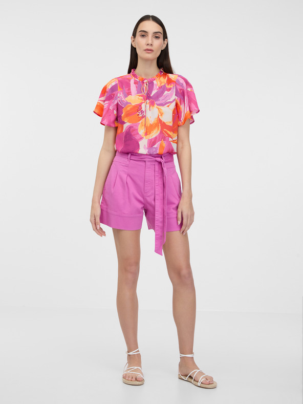 Orsay Růžové dámské džínové kraťasy ORSAY