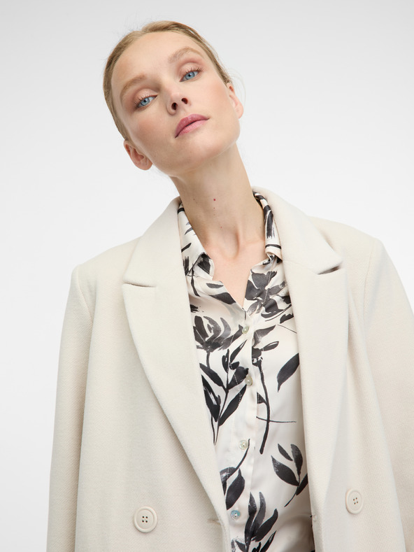 Orsay Krémový dámský kabát ORSAY