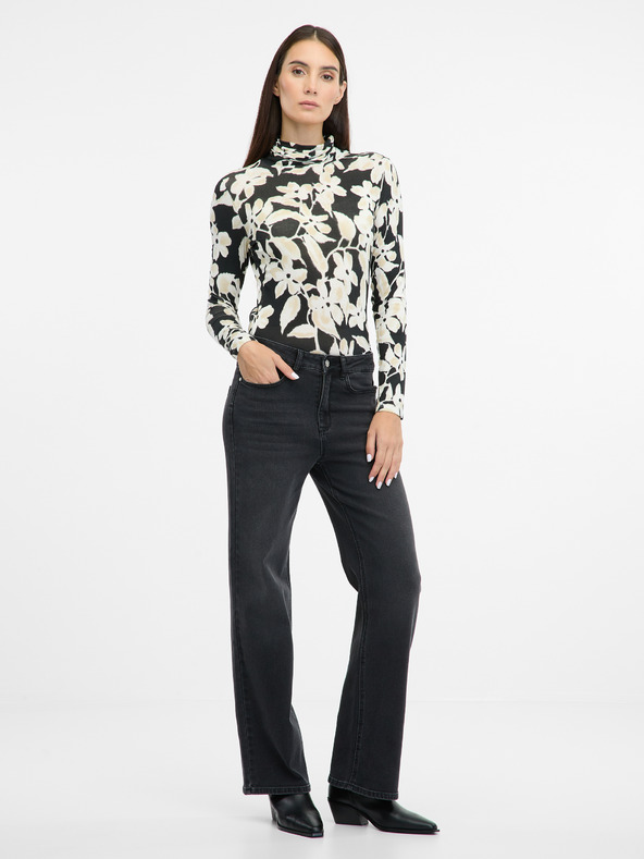 Orsay Černé dámské široké džíny ORSAY