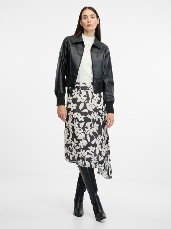 Orsay Černá dámská koženková bundy ORSAY