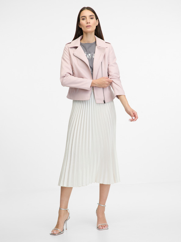 Orsay Světle růžová dámská koženková bunda ORSAY