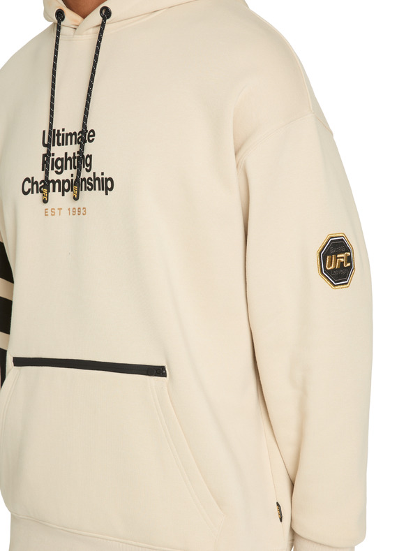 Celio Béžová pánská mikina s kapucí Celio UFC