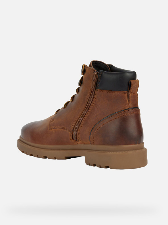 Geox Hnědá pánská kotníková obuv Geox Andalo