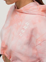 Nebbia Růžová dámská vzorovaná mikina s kapucí NEBBIA Re-fresh Women’s Crop Hoodie Nebbia
