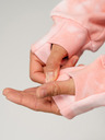 Nebbia Růžová dámská vzorovaná mikina s kapucí NEBBIA Re-fresh Women’s Crop Hoodie Nebbia