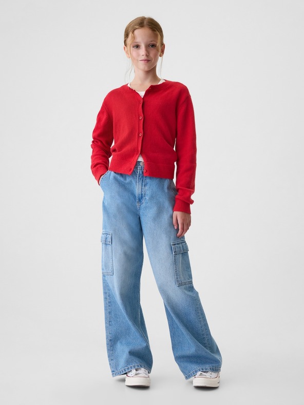 GAP Dětský crop kardigan CashSoft GAP