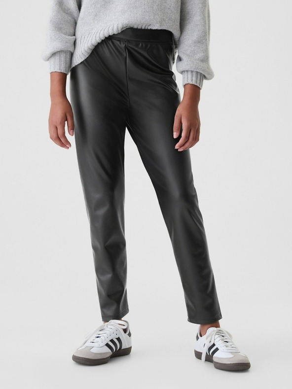 GAP Dětské koženkové legíny GAP