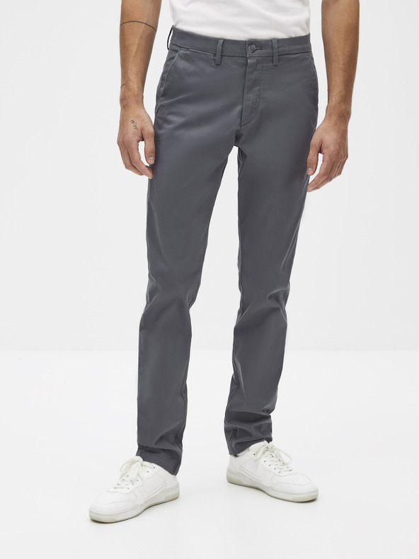 Celio Šedé chino kalhoty Celio Pobelt