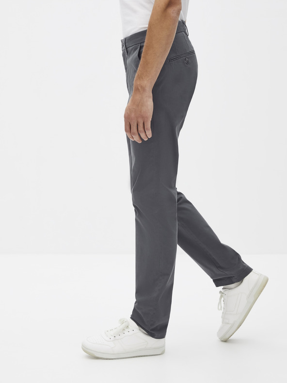 Celio Šedé chino kalhoty Celio Pobelt