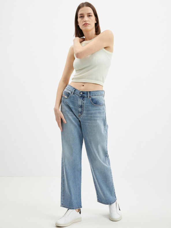 Diesel Světle modré dámské boyfriend džíny Diesel