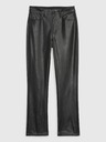 GAP Kalhoty slim high rise z umělé kůže GAP