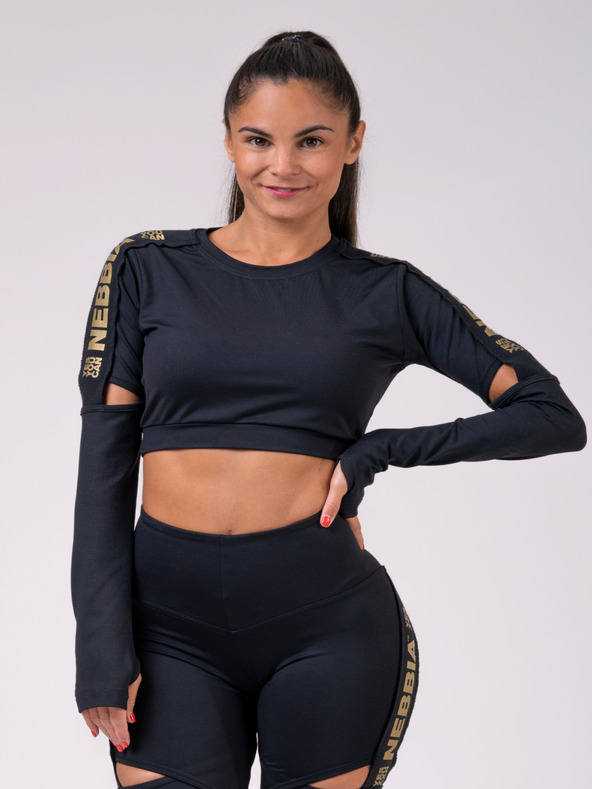 Nebbia Honey Bunny crop top 821 - černá