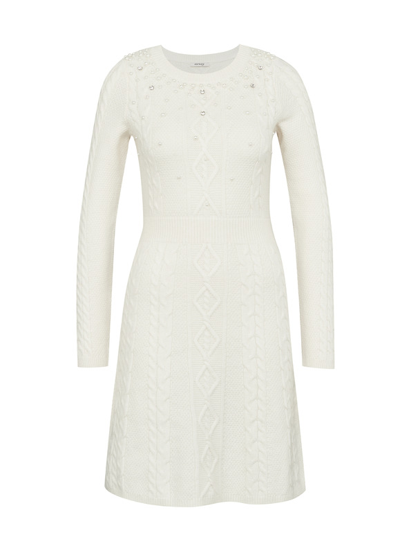 Orsay Krémové dámské šaty ke kolenům ORSAY