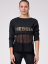 Nebbia Černé dámské INTENSE Mesh tričko 805