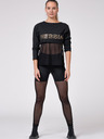 Nebbia Černé dámské INTENSE Mesh tričko 805