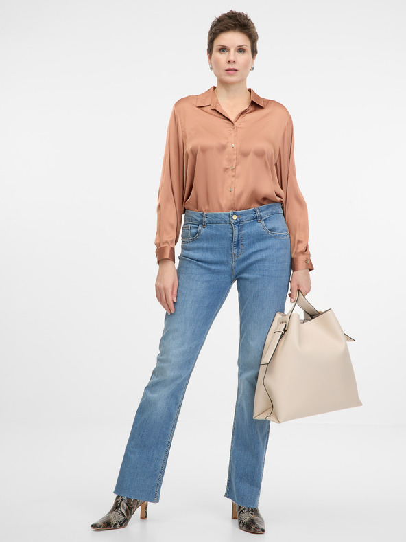 Orsay Světle hnědá dámská košile s límečkem ORSAY