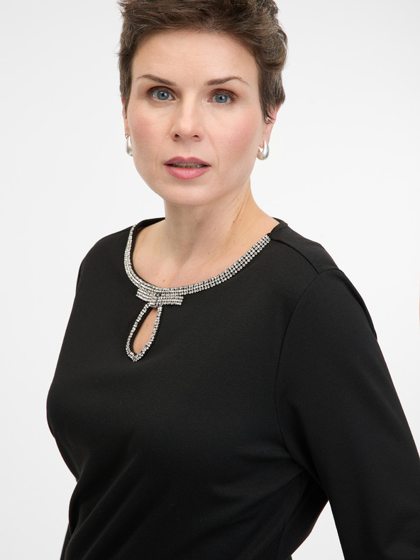 Orsay Černá dámská halenka s dlouhým rukávem ORSAY