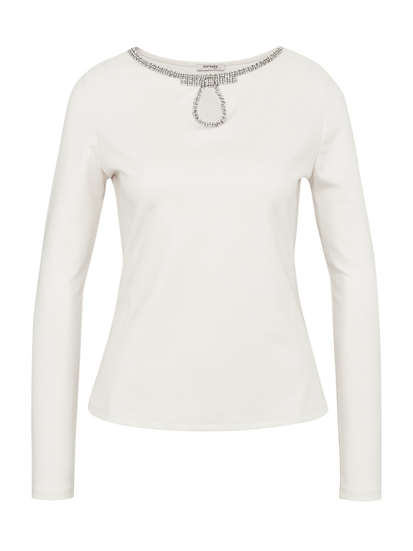 Orsay Krémová dámská halenka s dlouhým rukávem ORSAY