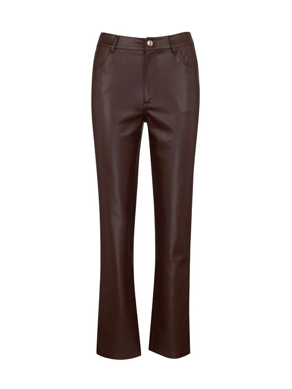 Orsay Černé dámské koženkové kalhoty ORSAY