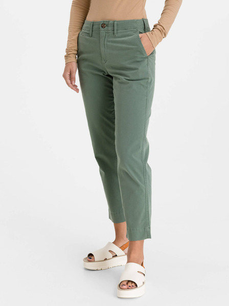 GAP Khaki kalhoty High Rise straight GAP