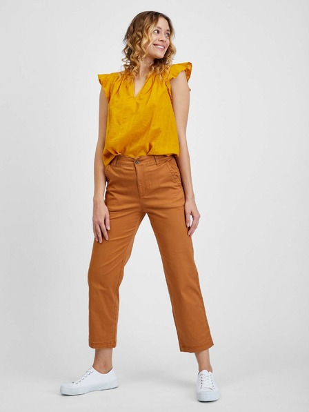 GAP Kalhoty khaki girlfriend high rise