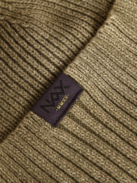 NAX Khaki dámská žebrovaná čepice NAX Zolte