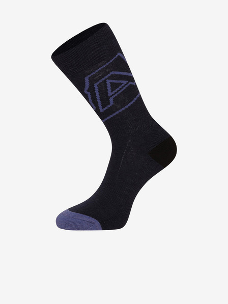 ALPINE PRO Modro-černé unisex ponožky z Merino vlny ALPINE PRO PHALTE