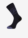 ALPINE PRO Modro-černé unisex ponožky z Merino vlny ALPINE PRO PHALTE