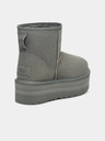 UGG Šedé dámské semišové sněhule na platformě UGG Classic Mini Platform