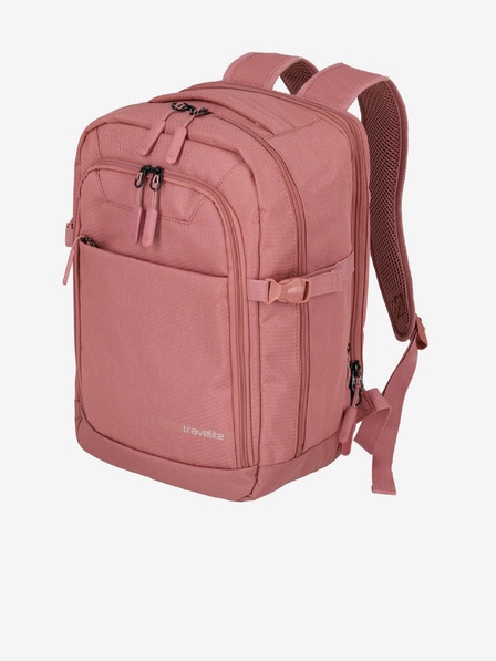 Travelite Růžový dámský batoh Travelite Kick Off Cabin Backpack Rosé