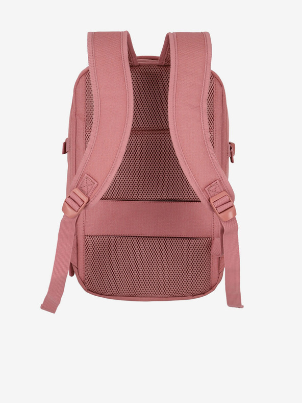 Travelite Růžový dámský batoh Travelite Kick Off Cabin Backpack Rosé