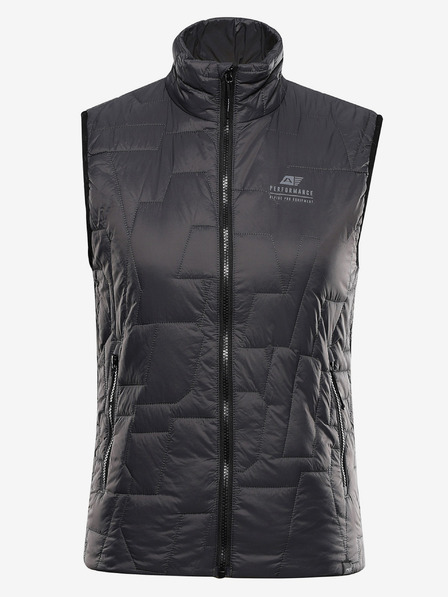 ALPINE PRO Dámská ultralehká vesta s impregnací ALPINE PRO BERFA dk.true gray